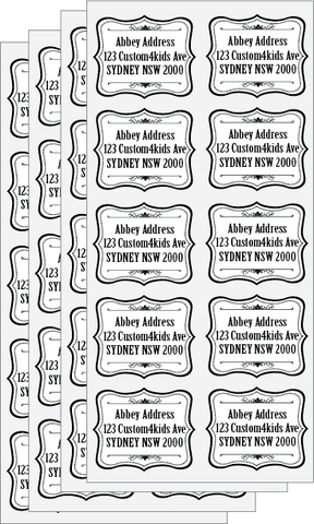 Abbey Address & Message Clear Labels