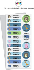 Andrew Animals Clothing Name Labels