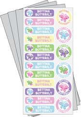 Bettina Butterfly School Name Labels