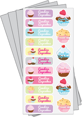 Candice Cupcakes School Name Labels