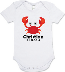 Christian Crab Baby Romper (White)