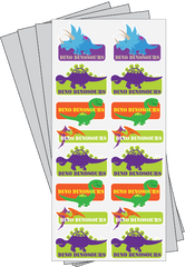 Dino Dinosaurs School Name Labels
