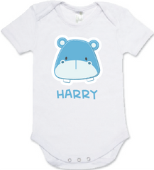 Harry Hippo Baby Romper (White)