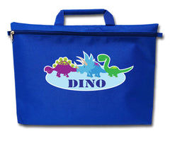 Dino Dinosaurs Library Bag (Blue)