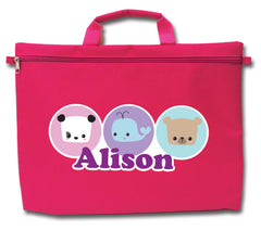 Alison Animals Library Bag (Pink)