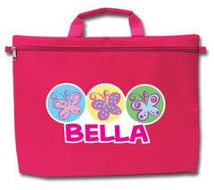 Bella Butterfly Library Bag (Pink)