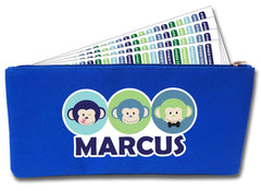 Marcus Monkey Pencil Pack (Blue)