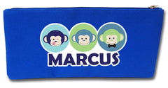 Marcus Monkey Pencil Case (Blue)