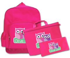 Olive Owls School Pack (Pink)