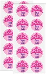 Tegan Tiara Sock Name Labels