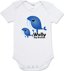 Wolly Whale Baby Romper (White)