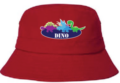 Dino Dinosaurs Bucket Hat (Red)